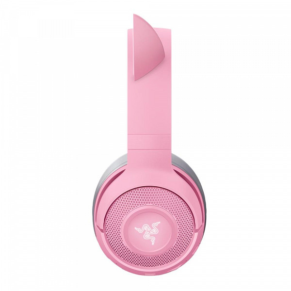 Headset Gamer Sem Fio Gatinho Razer Kraken BT Kitty, Chroma, Drivers 40mm, Quartz Pink - RZ04-03520100-R3U1