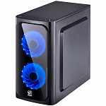 Gabinete Gamer PCYes Venus sem Fonte, Mid Tower, USB 3.0, 2 Fans LED Azul, Preto com Lateral em Acrílico - VENPTAZ2FCA