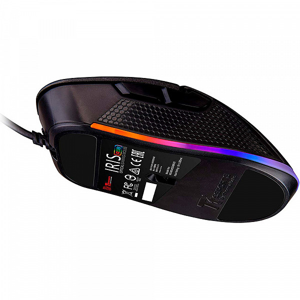 Mouse Gamer Thermaltake 5000DPI RGB 6 Botões Preto Iris MO IRIS WDOHBK 04