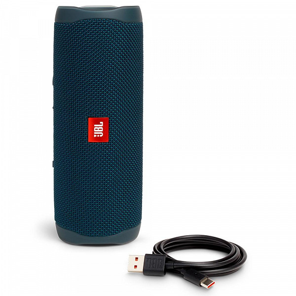 Caixa de Som JBL Flip 5, Bluetooth, 20W RMS, à Prova D´Água, Azul - JBLFLIP5BLU