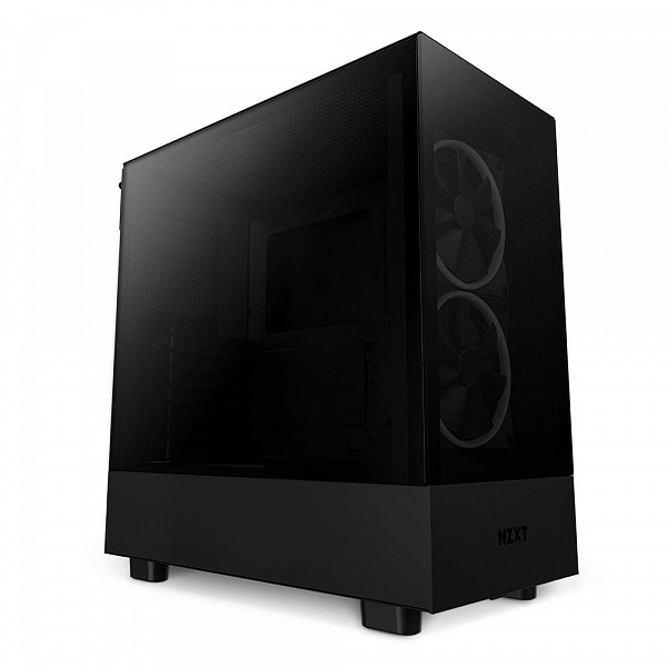 Gabinete NZXT H5 Elite Compact, Mid Tower, RGB, ATX, Lateral e Frontal em Vidro Temperado, 3x Cooler Fan, Preto - CC-H51EB-01