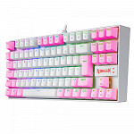 Teclado Mecânico Gamer Redragon Kumara, Switch Blue, RGB, ABNT2, White/Pink, K552WP-RGB PT-BLUE