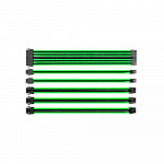 Cabo Mod Sleeved Preto e Verde 30cm Thermaltake AC-034CN1NANA1