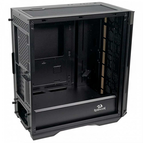 Gabinete Gamer ReDragon Infernal Dragon Strafe, Mid Tower, Vidro Temperado, Black, ATX, Sem Fonte, Sem Fan, GC-706IF