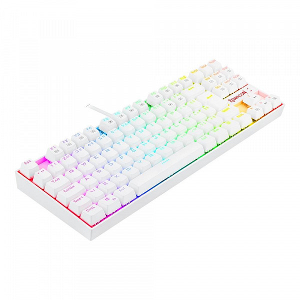 Teclado Magnético Gamer Redragon Kumara Pro, RGB, Switch Red, ABNT2, Branco - K552W-RGB-PRO (PT-Blue)