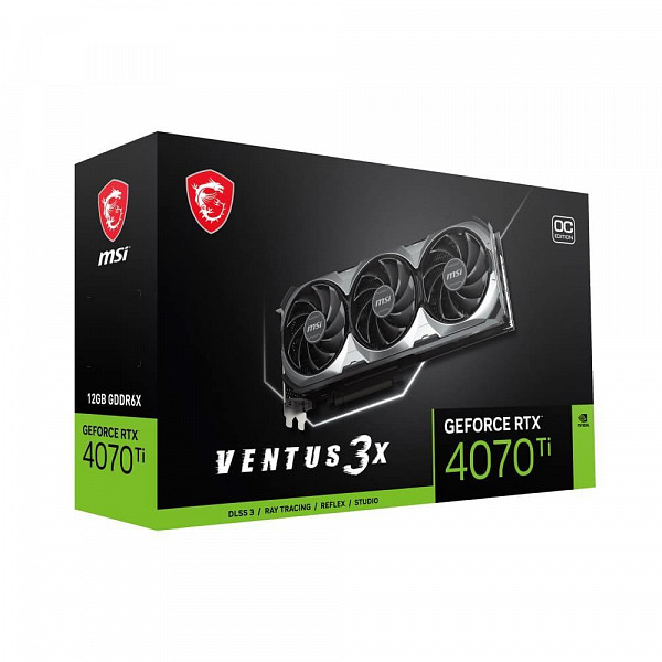 Placa de Vídeo MSI Nvidia Rtx 4070 Ti, 12GB RAM, Ventus 3x Trio Oc - 912-v513001