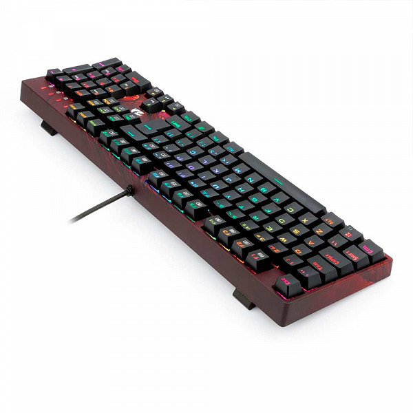 Teclado Gamer Óptico Redragon Infernal Dragon Viserion, RGB, Switch Blue, ID582