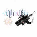 Microfone Gamer Streamer Redragon Blazar C/ Tripé, USB, Black, GM300