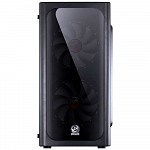 Gabinete Gamer PCYes Venus sem Fonte, Mid Tower, USB 3.0, 2 Fans LED Vermelho, Preto com Lateral em Acrílico - VENPTVM2FCA