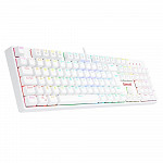 Teclado Óptico Gamer Redragon Surara Pro RGB, Switch Azul, ABNT2, Keycaps ABS Doubleshot, Branco - K582W-RGB-PRO (PT-BLUE)