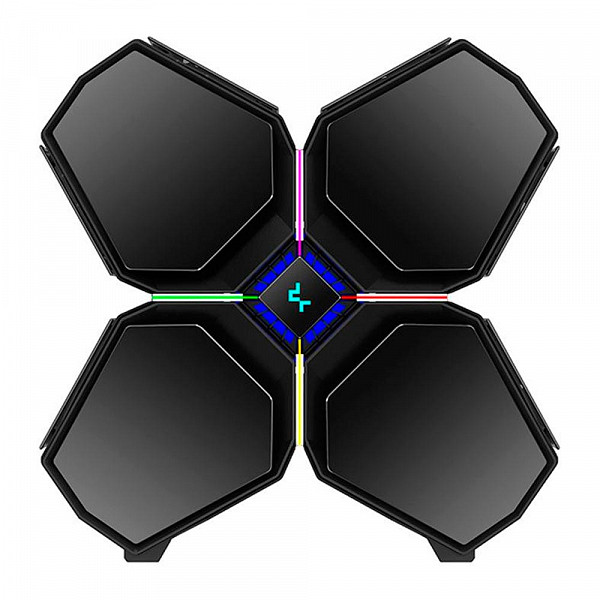 Gabinete Gamer DeepCool, Quadstellar Infinity, RGB, Lateral de Vidro, Preto,  R-QUADSTELLAR-G-1