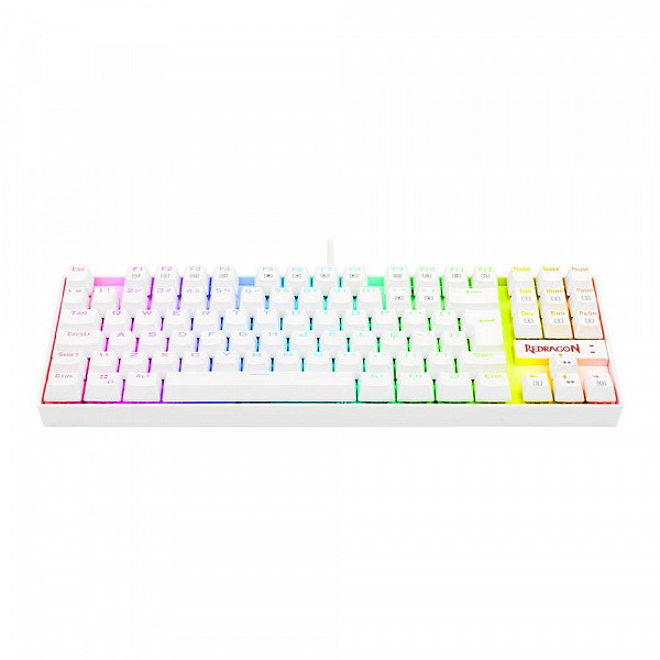 Teclado Magnético Gamer Redragon Kumara Pro, RGB, Switch Red, ABNT2, Branco - K552W-RGB-PRO (PT-Blue)