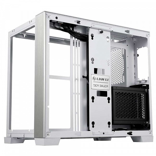 Gabinete Lian Li Dynamic Mini, Mini Tower, Vidro Temperado, White, ATX, Sem Fonte, Sem Fans, O11D MINI-W