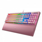 Teclado Mecânico Gamer Razer BlackWidow V3, Chroma, Razer Switch Green, US, Quartz Pink - RZ03-03541800-R3M1