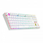 Teclado Magnético Gamer Redragon Kumara Pro Lunar White RGB Branco Switch Azul