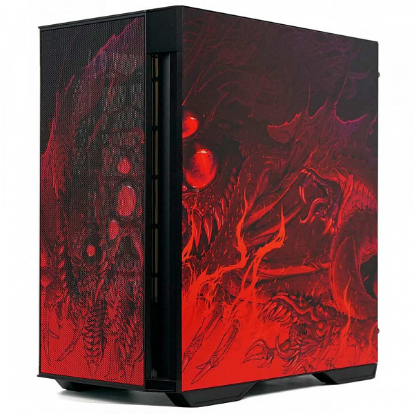 Gabinete Gamer ReDragon Infernal Dragon Strafe, Mid Tower, Vidro Temperado, Black, ATX, Sem Fonte, Sem Fan, GC-706IF