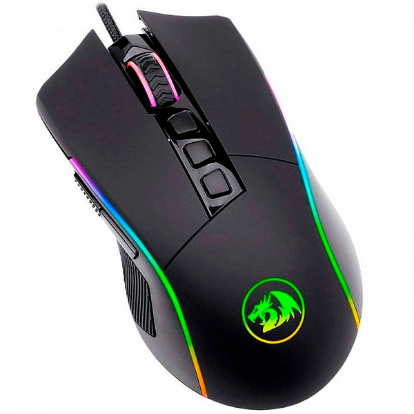 Mouse Gamer Redragon Lonewolf 2 Pro M721 RGB, 32000 DPI, 10 Botões Programáveis, Black