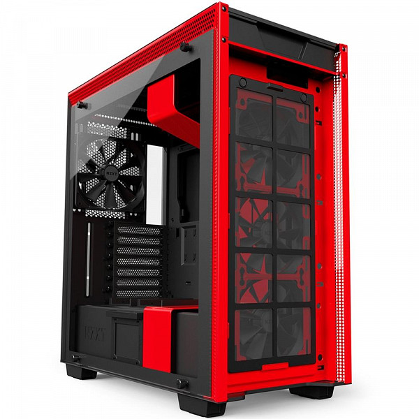 Gabinete NZXT H700, Mid Tower, Lateral em Vidro, Preto e Vermelho - CA-H700B-BR