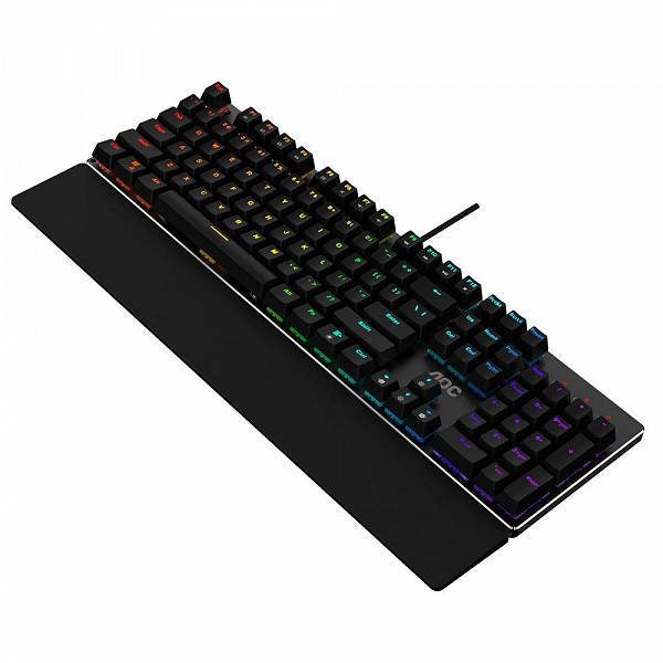 Teclado Mecânico Gamer AOC GK500, RGB, Switch Outemu Blue, ABNT2 - GK500D84B