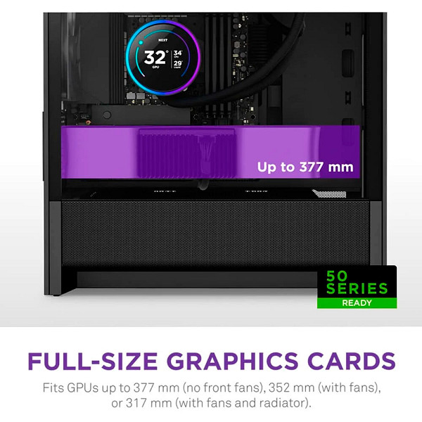 Gabinete Gamer NZXT H3 Flow, Mid Tower, micro-ATX, Lateral em Vidro, Preto - CC-H31FB-01