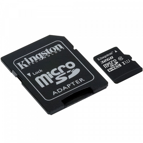 Cartão de Memória MicroSD Kingston 32GB Classe 10 com Adaptador - SDCS32GB