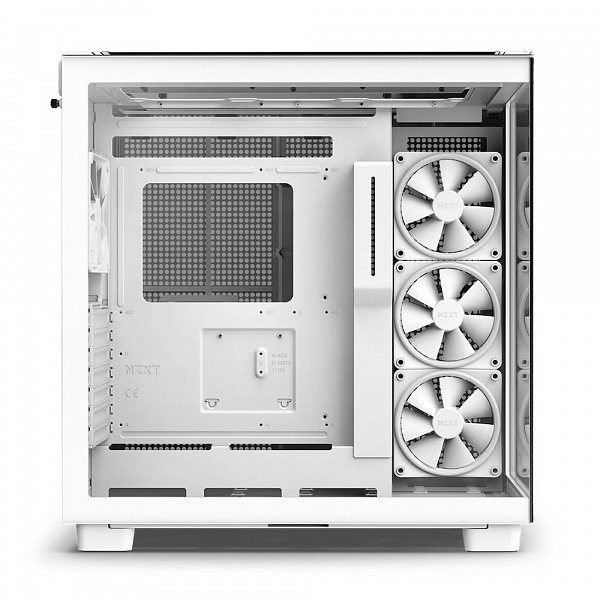 Gabinete Gamer NZXT H9 Elite, Mid Tower, RGB, ATX, Lateral, Frontal e Topo em Vidro, Branco - CM-H91EW-01