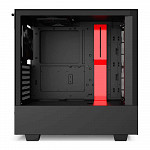 Gabinete Gamer NZXT H510, Mid Tower, Com 2 Fans, Vidro Temperado, Red, S-Fonte, CA-H510B-BR