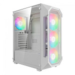 Gabinete Gamer Gamdias Aura GC1 Elite, Vidro Temperado, ATX, Mid Tower, RGB, Com 4 Fans, Sem Fonte, White