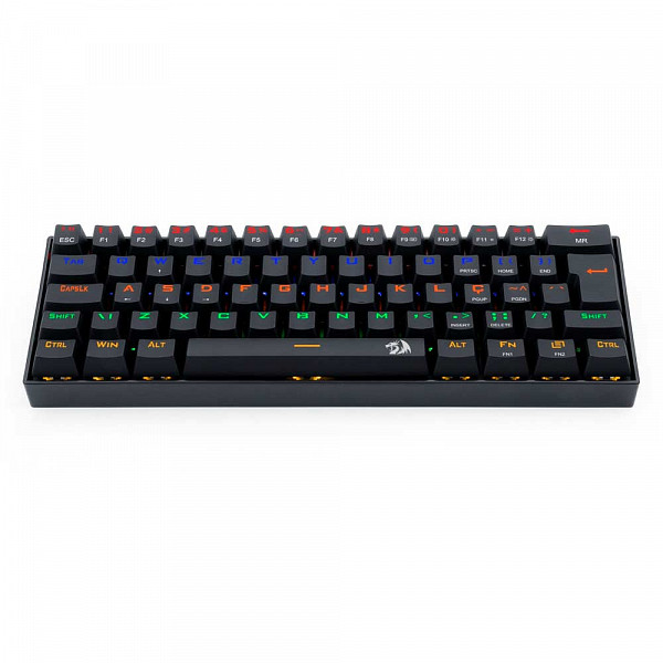 Teclado Gamer Mecânico Redragon Lakshmi, ABNT2, 61 Teclas, Switch Blue, K606R