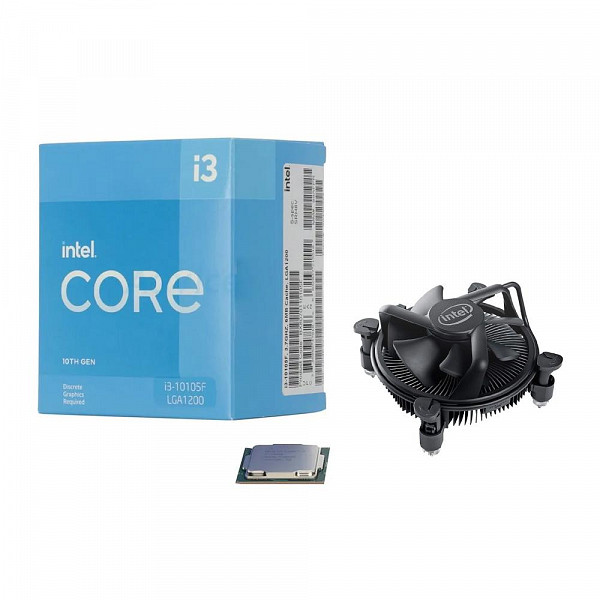 Processador Intel Core I3-10105F 3.70GHz, 4.4GHz Turbo, Quad Core, LGA 1200, 6MB Cache - BX8070110105F