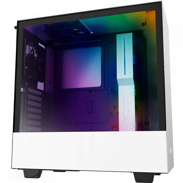 Gabinete Gamer NZXT H510i, Mid Tower, Com 2 Fans, Vidro Temperado, White, S-Fonte, CA-H510I-W1