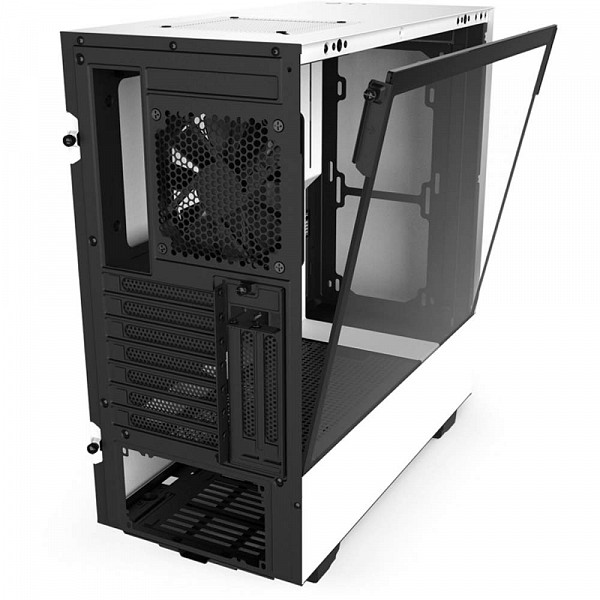 Gabinete Gamer NZXT H510i, Mid Tower, Com 2 Fans, Vidro Temperado, White, S-Fonte, CA-H510I-W1