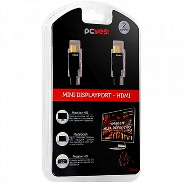 Cabo Mini Displayport X Mini Displayport Em Nylon 2m Pcyes