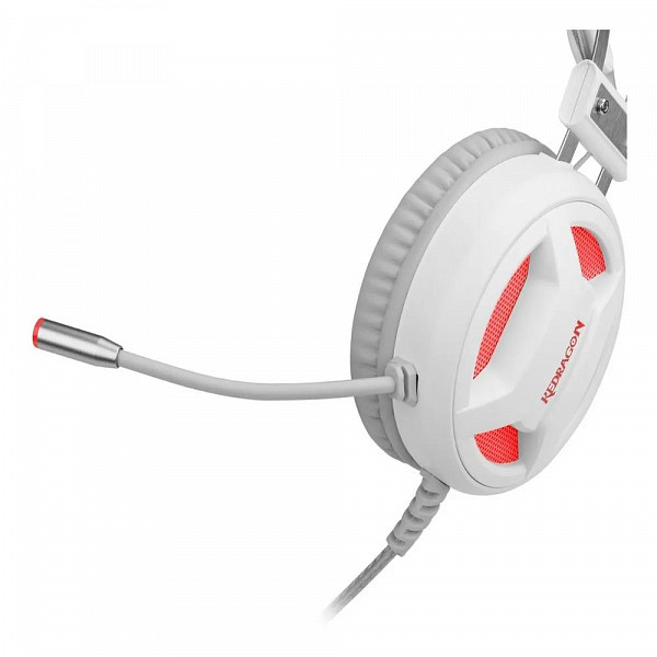 Headset Gamer, Usb, Redragon, Minos Lunar White, H210w