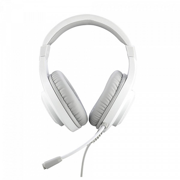 Headset Gamer Redragon Hylas Lunar White Drivers 50mm Controle de Volume RGB Branco USB + P2 Com Microfone - H260-W