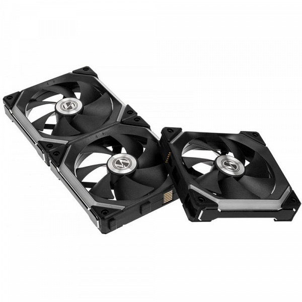 Kit Cooler FAN Lian Li SL120, 120mm, RGB, 1900RPM, Para Gabinete, Unifan, Hidráulico, Preto - UF-SL120-3B
