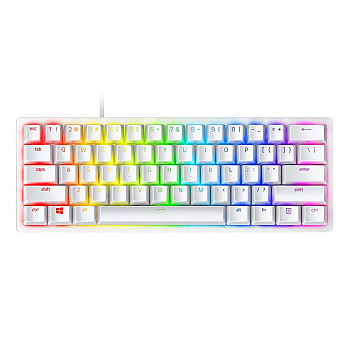 Teclado Óptico-Mecânico Gamer Razer Huntsman Mini, Chroma, Razer Switch Purple, US, Mercury White - RZ03-03390300-R3M1