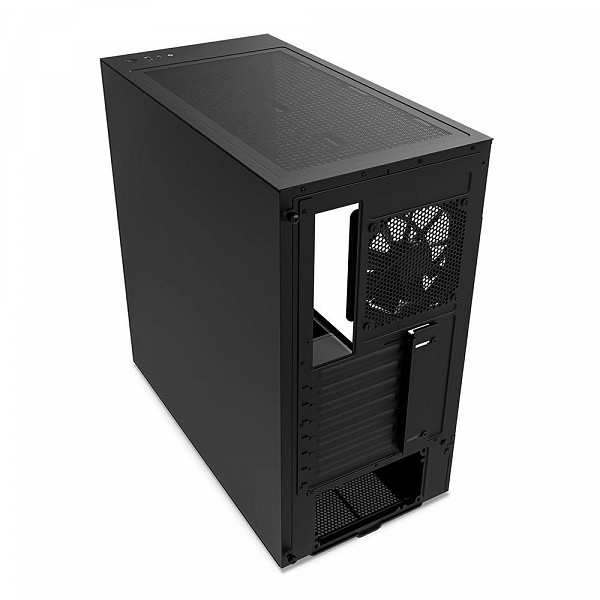 Gabinete NZXT H5 Flow, Mid Tower, RGB, ATX, Lateral e Frontal em Vidro Temperado, 2x Cooler Fan, Preto - CC-H51FB-01