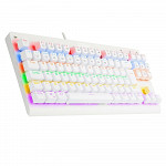 Teclado Gamer Dark Avenger Lunar Branco RGB switch Blue - Redragon