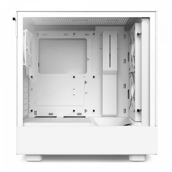 Gabinete Gamer NZXT H5 Flow RGB, Mid-Tower, Lateral de Vidro com 4 Fans, Branco - CC-H51FW-R1