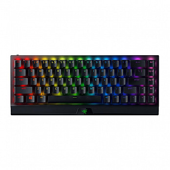 Teclado Mecânico Gamer Sem Fio Razer BlackWidow V3 Mini 65%, Chroma, Wireless/Bluetooth/USBc, Razer Switch Green, US, Preto - RZ03-03891500-R3U1