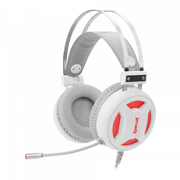Headset Gamer, Usb, Redragon, Minos Lunar White, H210w
