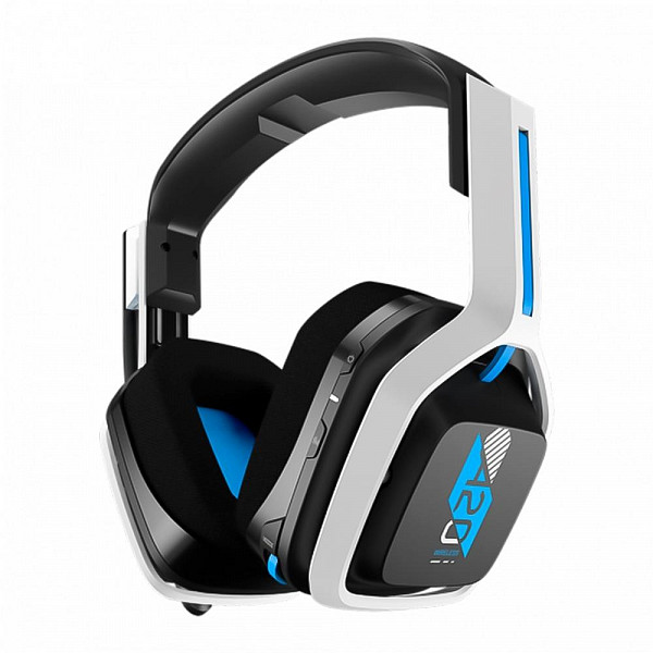 Headset Sem Fio Gamer ASTRO A20 Gen 2, USB, para PlayStation 5/4 PC Mac, Branco/Azul - 939-001877