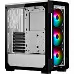Gabinete Gamer Corsair ICUE 220T TG RGB, Mid Tower, com FAN, Lateral e Frontal em Vidro, Branco - CC-9011191