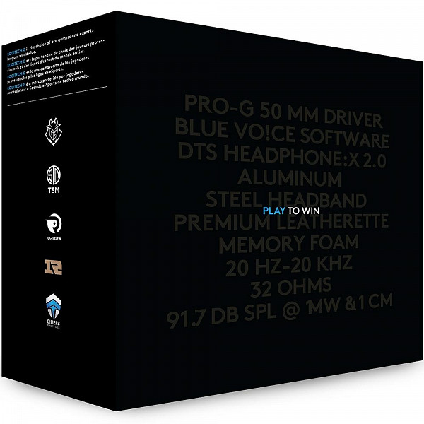 Headset Gamer Logitech G PRO X, Com Blue Voice, Som Surround 7.1, Drivers Pro-G de 50mm - 981-000817