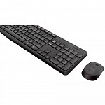Teclado e Mouse Logitech MK235 Sem Fio Resistente à Água Preto ABNT2