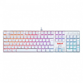 Teclado Mecânico Gamer Redragon Mitra, RGB, Switch Outemu Red, ABNT2, Branco - K551W-RGB (PT-RED)