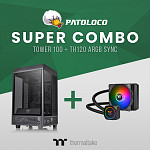 Gabinete Thermaltake The Tower 100 Mini Snow com Janela Lateral em Vidro Temperado 120MM CA1R300S6WN00 + Water Cooler Th120 Argb 120Mm Cl-W285-Pl12Sw-A 1
