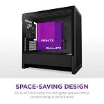 Gabinete Gamer NZXT H3 Flow, Mid Tower, micro-ATX, Lateral em Vidro, Preto - CC-H31FB-01