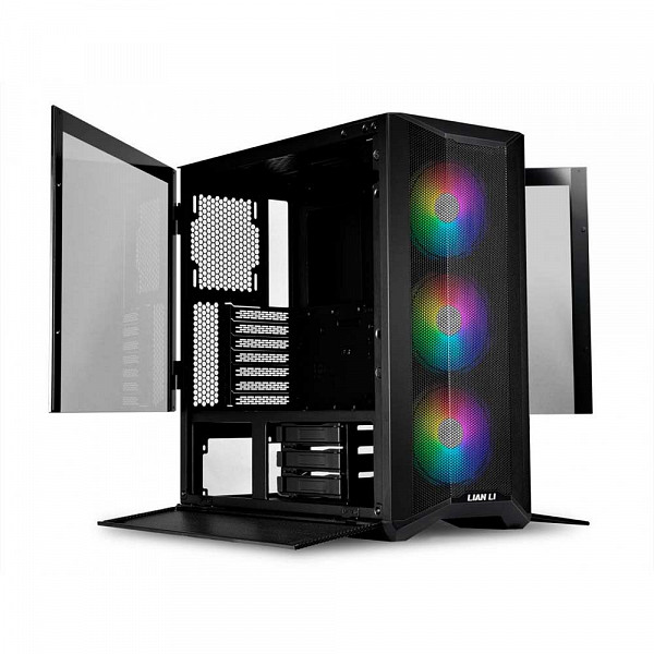 Gabinete Gamer Lian Li, Lancool II Mesh RGB, Mid Tower, Vidro Temperado, Black, Sem Fonte